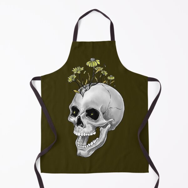 Item preview, skull with flower crest designed and sold by Mauromagar.