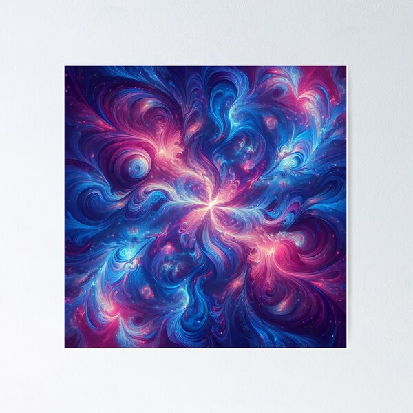 Item preview, Astral Flourish A Symphony of Swirling Cosmic Light designed and sold by ArtComixHaven.