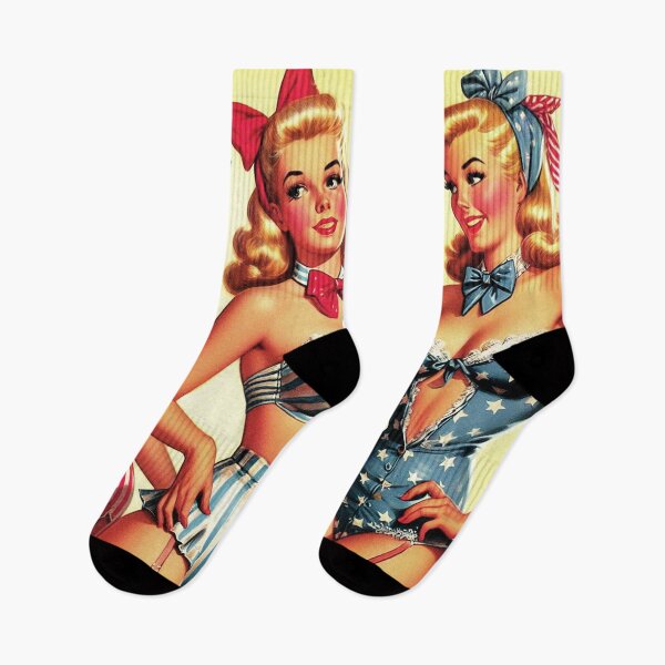 Aperçu de l'œuvre Pin-ups rétro mignonnes créée et vendue par PulpVintage.