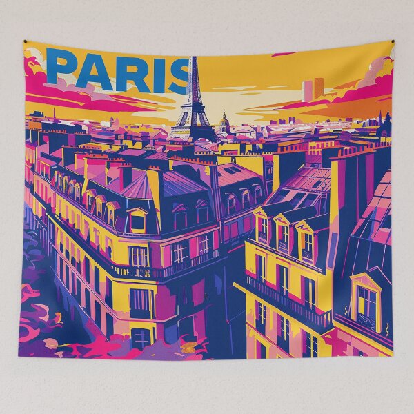 Item preview, Paris Cityscape Illustration designed and sold by nomiraclehere.