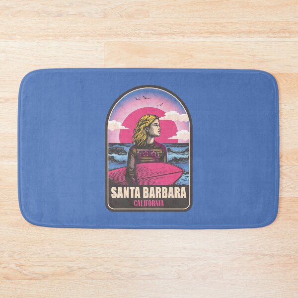 Item preview, Santa Barbara California Vintage Surfing Graphic designed and sold by CynthiaGraphics.