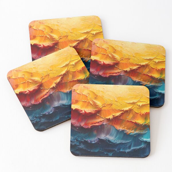 Item preview, sunset by the ocean an abstract painting - pure abstract form designed and sold by UmagineArts.