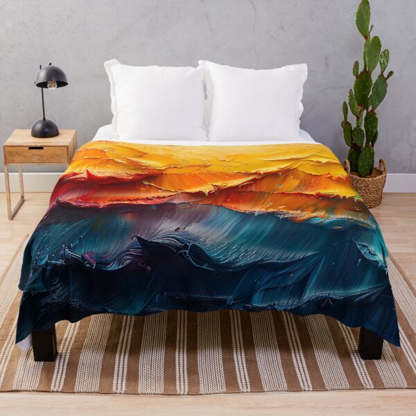 Item preview, sunset by the ocean an abstract painting - pure abstract form designed and sold by UmagineArts.