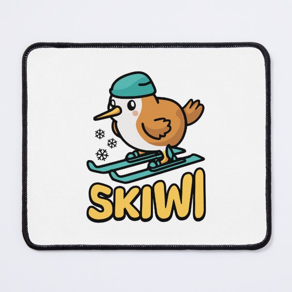 Item preview, Skiwi! Cute skiing Kiwi Bird Pun designed and sold by PMCreative.