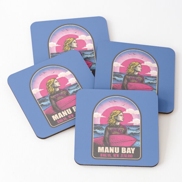 Item preview, Manu Bay Raglan New Zealand Vintage Surfing Graphic designed and sold by CynthiaGraphics.