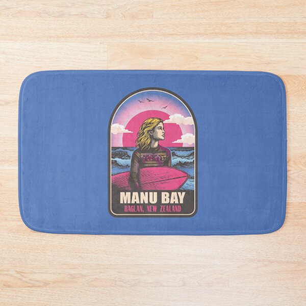 Item preview, Manu Bay Raglan New Zealand Vintage Surfing Graphic designed and sold by CynthiaGraphics.