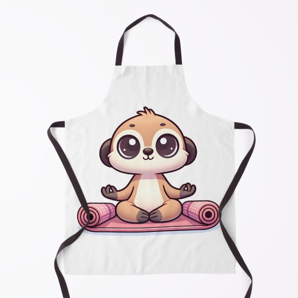 Item preview, Kawaii Meerkat With A Yoga Mat designed and sold by CanvasCutie.