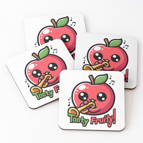 Item preview, Tooty Fruity! Cute Trumpet Playing Apple Pun designed and sold by PMCreative.