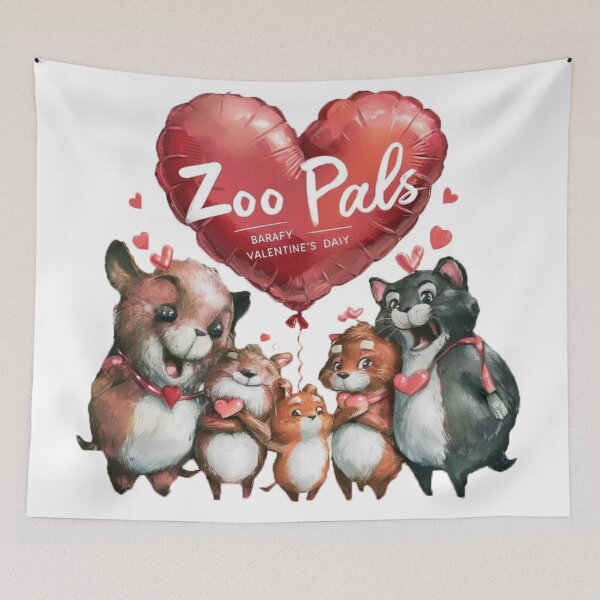 Item preview, Cute Zoo Pals Animals For Valentine's Day Animal Cutest T-Shirts designed and sold by sportsimpact.