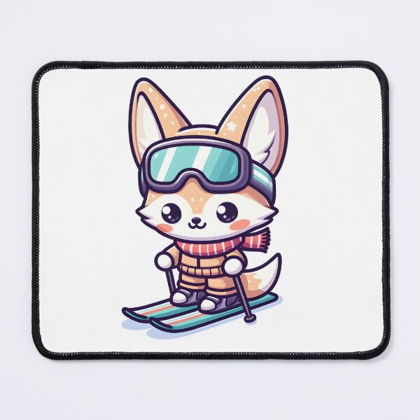 Item preview, Kawaii Fennec With Ski Goggles designed and sold by CanvasCutie.