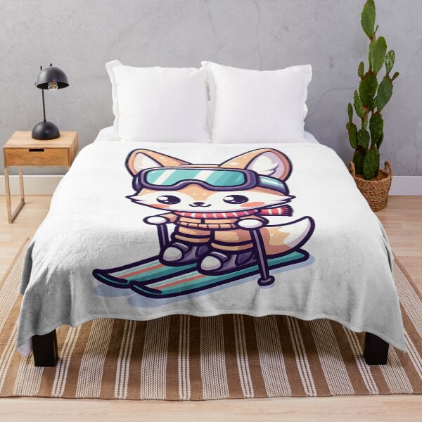 Item preview, Kawaii Fennec With Ski Goggles designed and sold by CanvasCutie.
