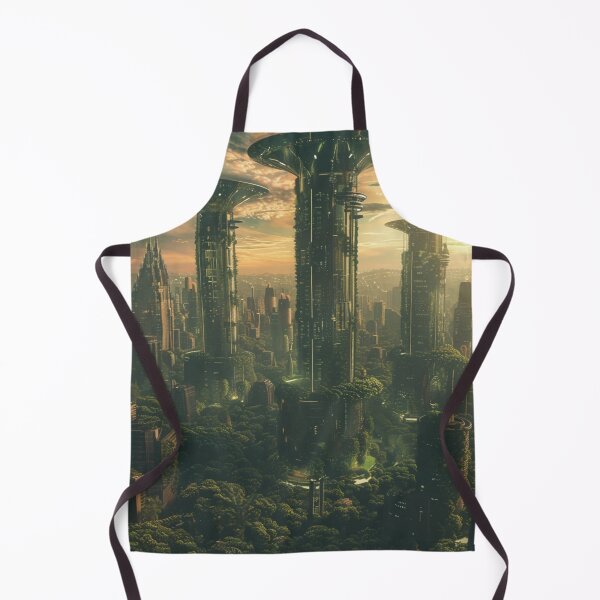 Item preview, futuristic tall buildings with cicular top designed and sold by Kirollos9.