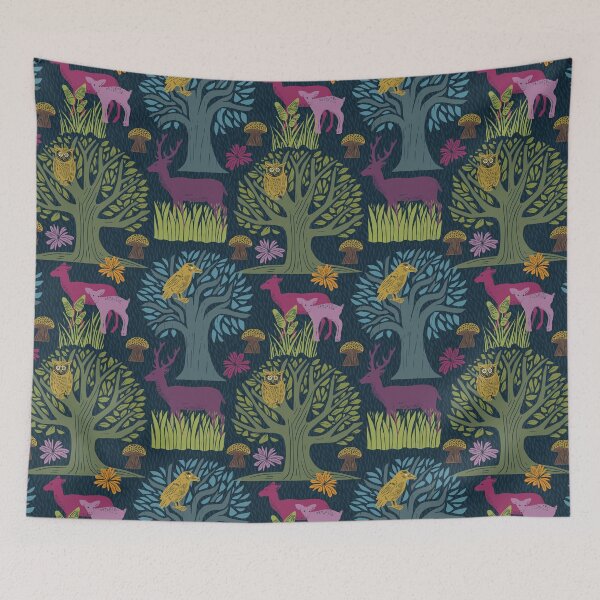 Item preview, Whimsical Forest at Night designed and sold by DuckyRubin.