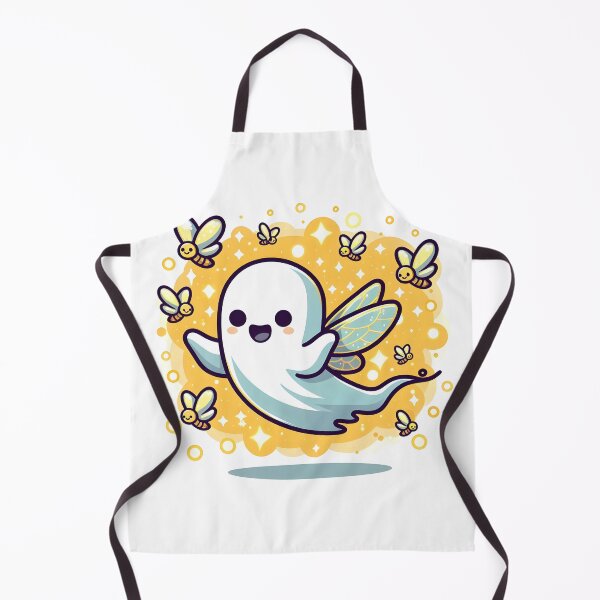 Item preview, Kawaii Ghost Whisperer Flying Alongside A Swarm Of Fireflies designed and sold by CanvasCutie.