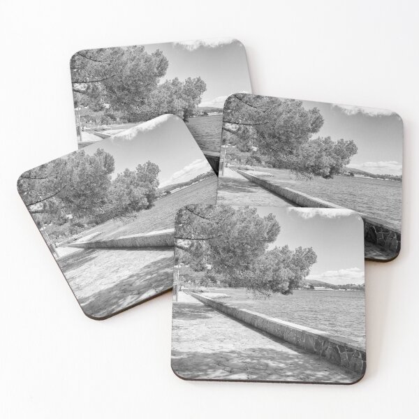 Item preview, Puerto Pollensa Mallorca Pine Walk Black And White designed and sold by GG WALL ART.