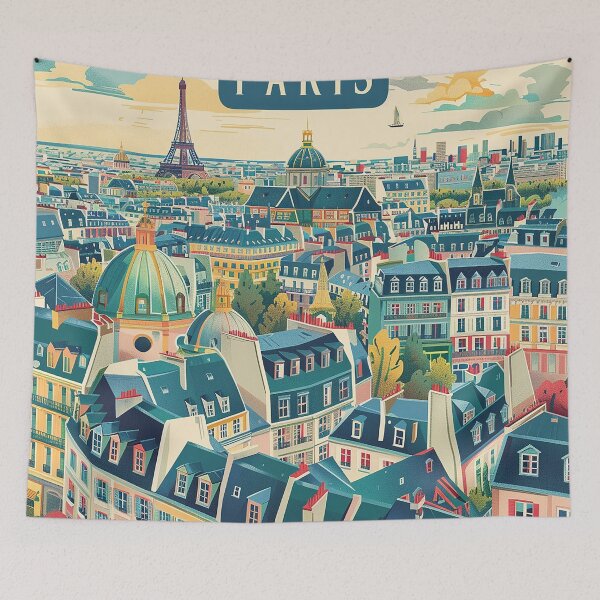 Item preview, =Paris Cityscape Illustration designed and sold by nomiraclehere.