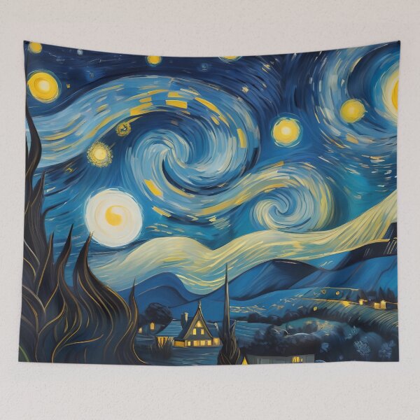 Item preview, Vincent Van Gogh Starry Night Pattern designed and sold by TheArtOfPat.
