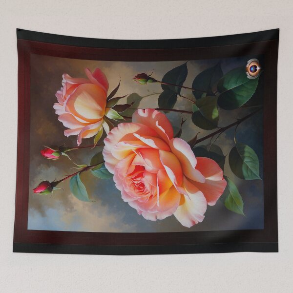 Item preview, A Pink Rose In The Morning Sun Beautiful AI Concept Art by Xzendor7 designed and sold by Xzendor7 Digital Art Creations.