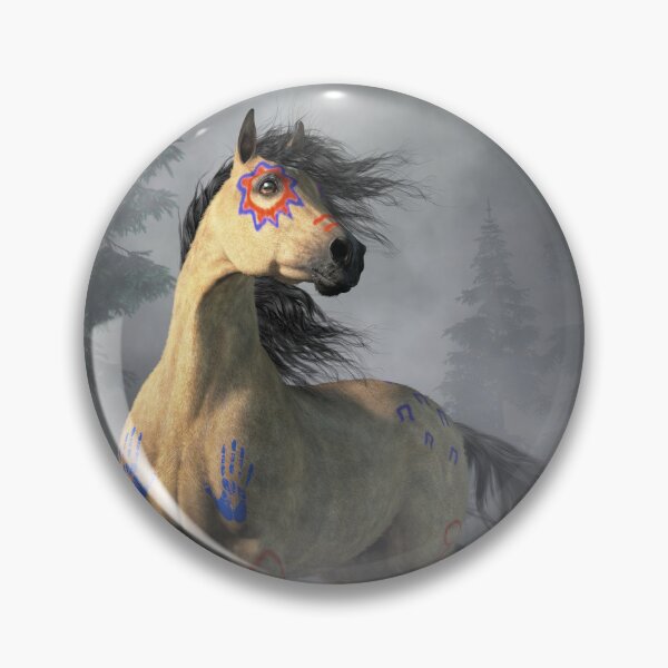 Item preview, Buckskin Horse in Native American War Paint designed and sold by Daniel Eskridge.