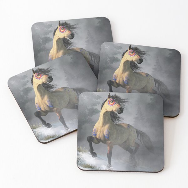 Item preview, Buckskin Horse in Native American War Paint designed and sold by Daniel Eskridge.