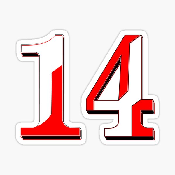 Item preview, fourteen Bold 14 Soccer Number Design designed and sold by 4rpixs.