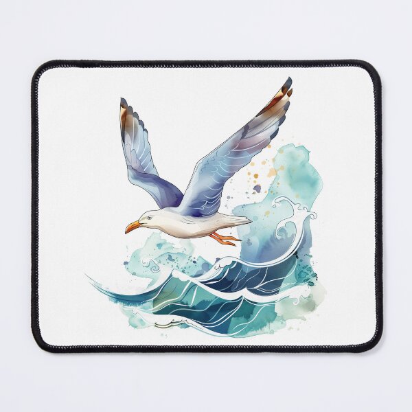 Item preview, Watercolor style seagull flying above the wavesa designed and sold by 1enchik.