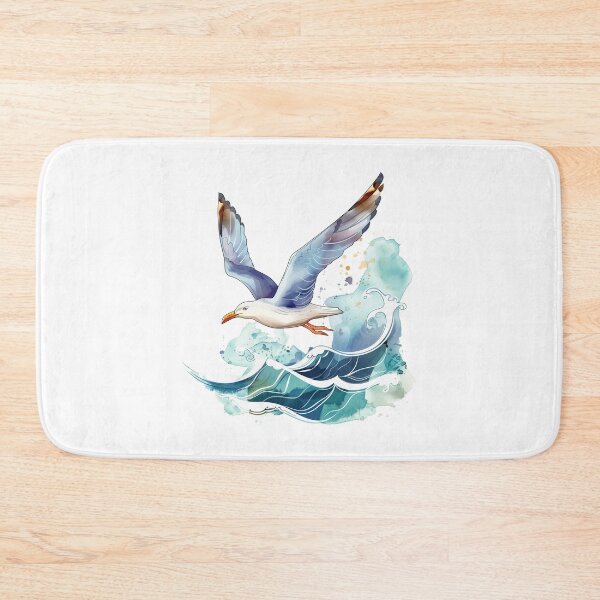 Item preview, Watercolor style seagull flying above the wavesa designed and sold by 1enchik.