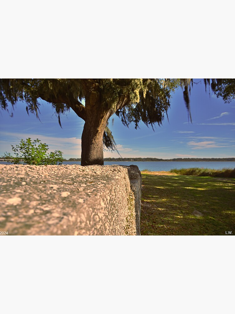 Thumbnail 3 of 3, Sticker, Fort Prince Frederick Along The River designed and sold by LisaWootenPhoto.