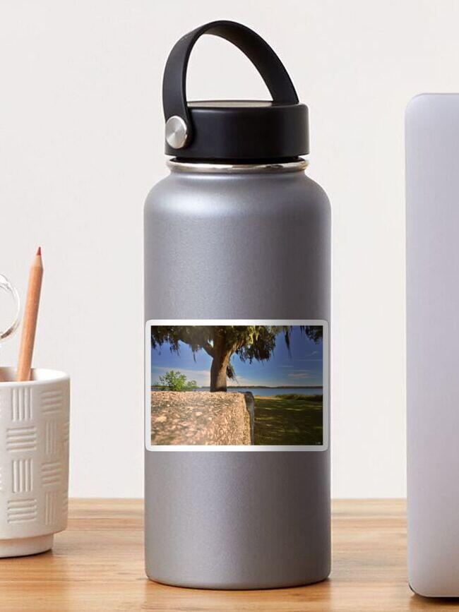 Thumbnail 1 of 3, Sticker, Fort Prince Frederick Along The River designed and sold by LisaWootenPhoto.