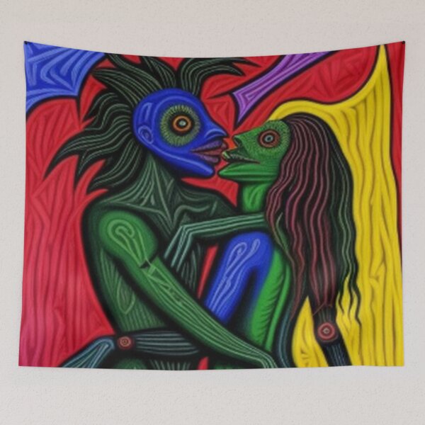 Item preview, Abstract Classic Vintage Skeleton Couple Art  designed and sold by TheDarkWardrobe.