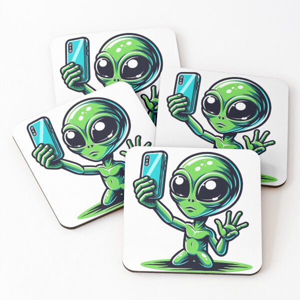 Item preview, Funny Alien Selfie With Mobile Phone designed and sold by tharika wiangkal.