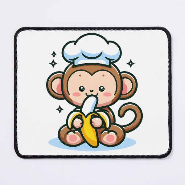 Item preview, Kawaii Monkey With Chef'S Hat designed and sold by CanvasCutie.