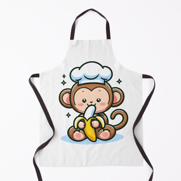 Item preview, Kawaii Monkey With Chef'S Hat designed and sold by CanvasCutie.