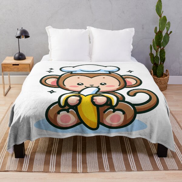 Item preview, Kawaii Monkey With Chef'S Hat designed and sold by CanvasCutie.