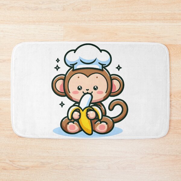 Item preview, Kawaii Monkey With Chef'S Hat designed and sold by CanvasCutie.