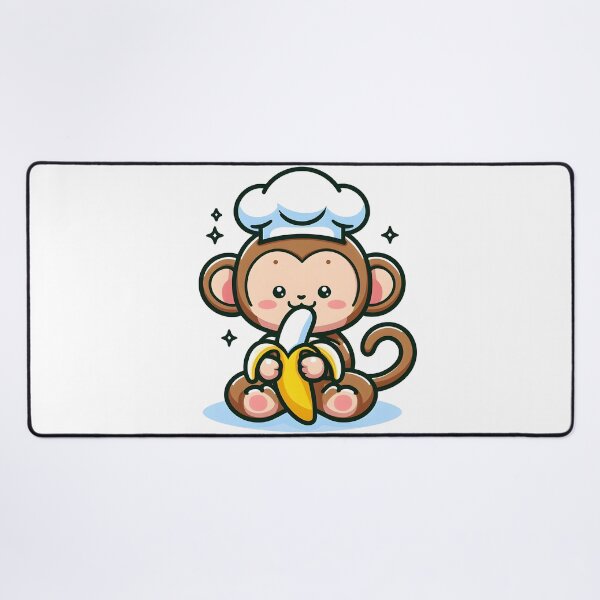 Item preview, Kawaii Monkey With Chef'S Hat designed and sold by CanvasCutie.