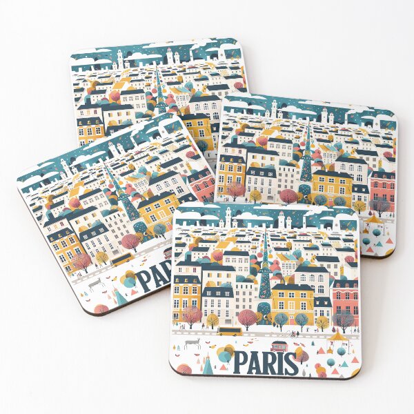 Item preview, =Paris Cityscape Illustration designed and sold by nomiraclehere.