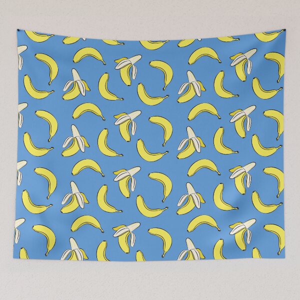 Item preview, Bananas on blue designed and sold by littlearrow.