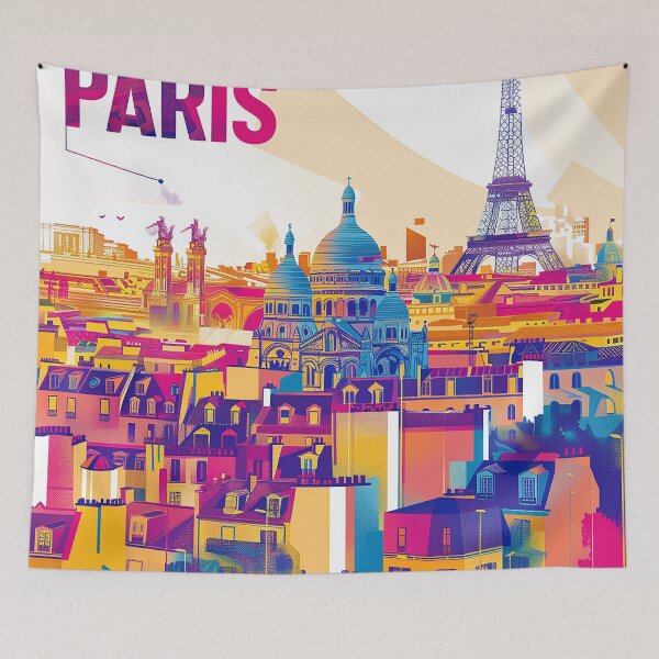 Item preview, =Paris Cityscape Illustration designed and sold by nomiraclehere.
