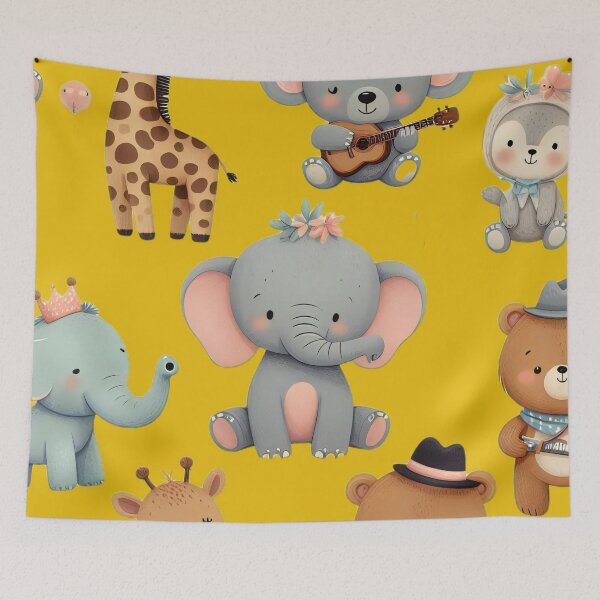 Item preview, Jubilant Jamboree Cute Critters Celebrate with Musical Charm designed and sold by ArtComixHaven.