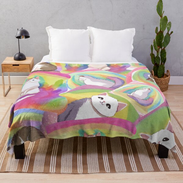 Item preview, LGBT cat rainbow water colour collage designed and sold by BritishDelights.