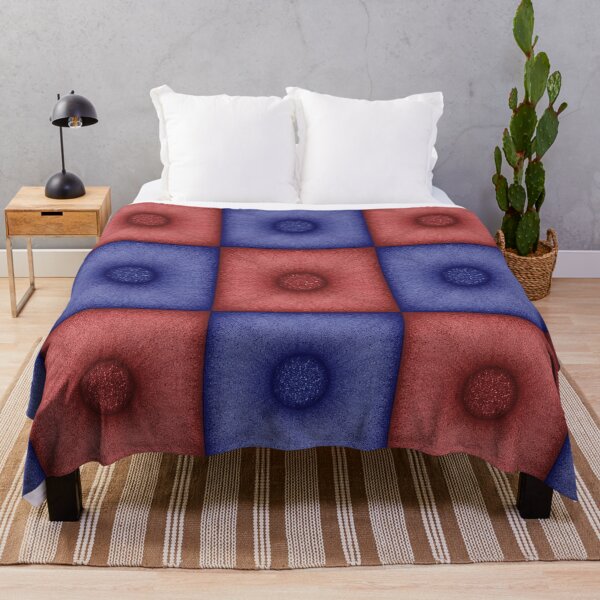 Item preview, Chess pattern from "Pouf" tiles the color of sapphire and burnt umber color designed and sold by Cherevan.