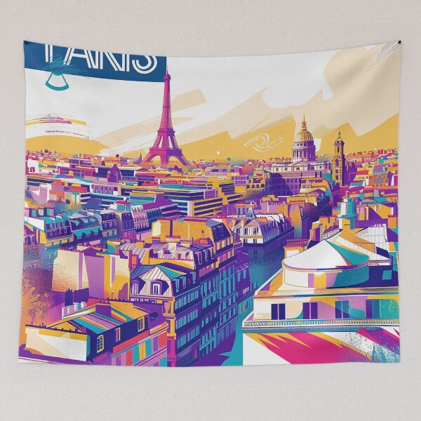 Item preview, =Paris Cityscape Illustration designed and sold by nomiraclehere.