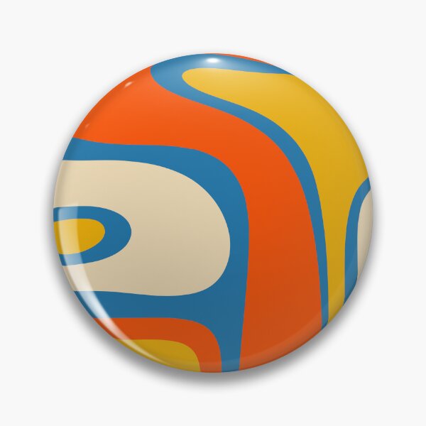 Item preview, Mid Century Modern Copacetic Abstract Retro Orange Mustard Yellow Blue designed and sold by kierkegaard.