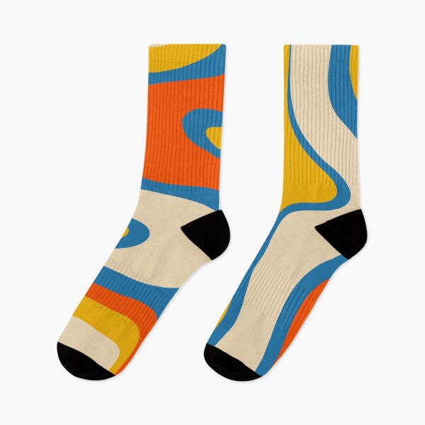 Item preview, Mid Century Modern Copacetic Abstract Retro Orange Mustard Yellow Blue designed and sold by kierkegaard.