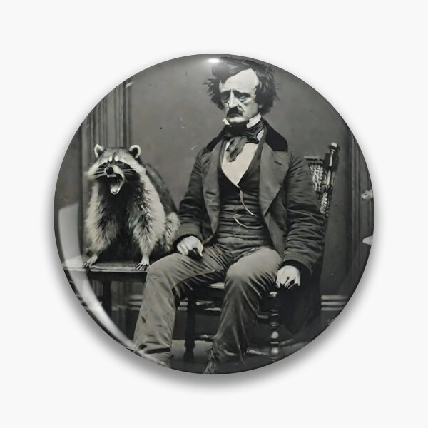 Item preview, Edgar Allan Poe and pet raccoon designed and sold by gwoemul.