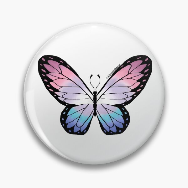 Item preview, Bigender Pride Butterfly designed and sold by Toki's Workshop.
