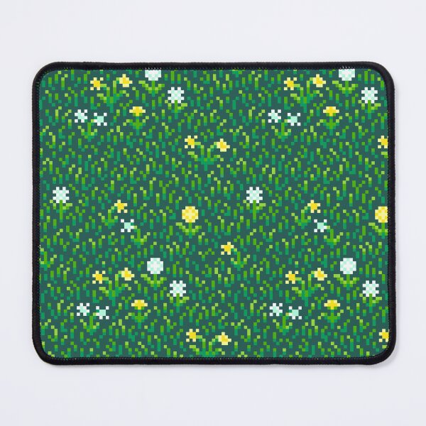 Item preview, Green Grass and Dandelion Flower Tile Pixel Art designed and sold by HeatherUnderground.