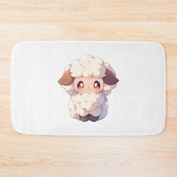 Item preview, Cute Kawaii Happy Lamb Sheep in Warm Pastel Colors designed and sold by CozyKawaiiArt.