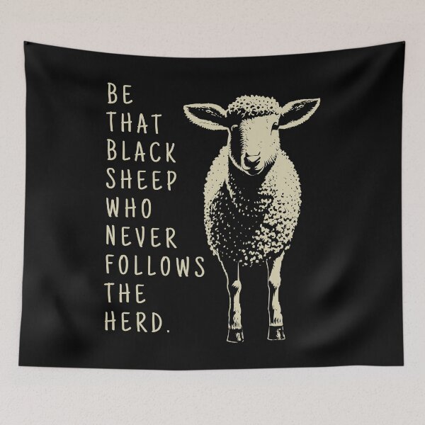 Item preview, Be that black sheep -  Rebellious black sheep designed and sold by Weknes.